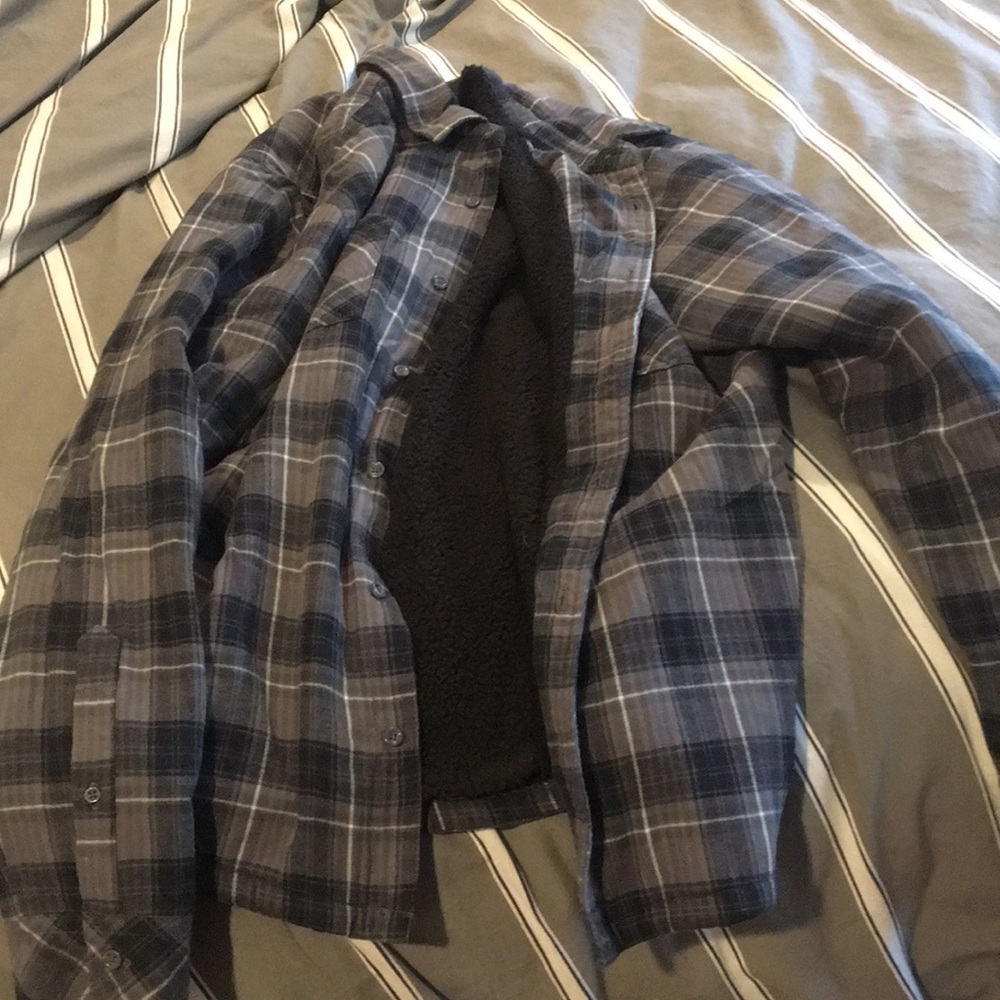 Black and Greg Flannel Coat